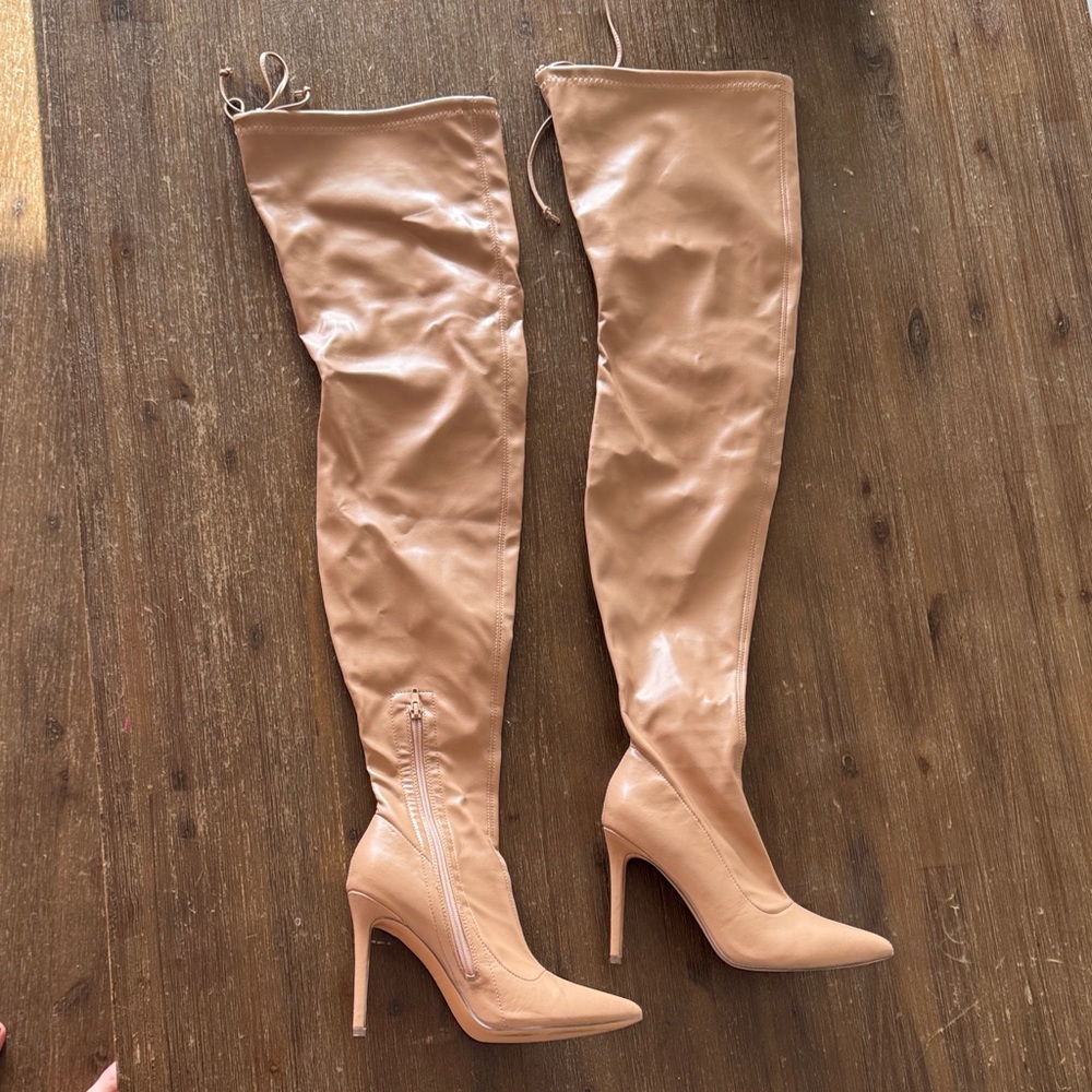 Elegant Tan Over-the-Knee Boots